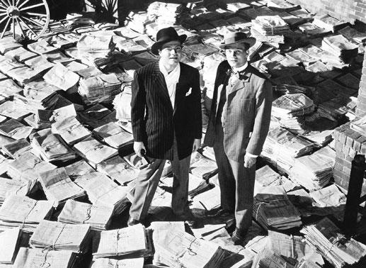 Charles Foster Kane (Orson Welles, li.) und Jedediah Leland (Joseph Cotten). Bild: Sender