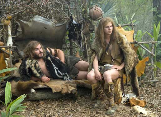 Kaum beschäftigen sich die Steinzeit-Typen Zed (Jack Black, l.) und Oh (Michael Cera, r.) mit dem Sinn des Lebens, da irren sie auch schon durch das Alte Testament und verursachen dabei Katastrophen von wahrhaft biblischen Ausmaflen ... Bild: Sender/Columbia