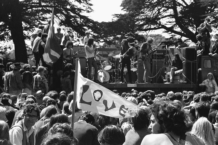 Musikkonzert im Golden Gate Park in San Francisco im Sommer 1967. Bild: Sender / 3dd Production/Getty