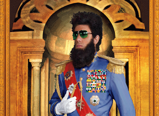 Sasha Baron Cohen ist Diktator der arabischen Republik von Wadiya. Bil: Sender/Paramount