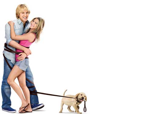 Labrador Marley krempelt das Leben des Journalistenpärchens John (Owen Wilson) und Jenny (Jennifer Aniston) mächtig um und geht mit ihnen durch dick und dünn. Bild: Sender