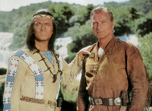 Winnetou (Pierre Brice) und Old Shatterhand (Lex Barker). Bild: Sender