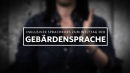 Zum Welttag der Gebärdensprache im TV