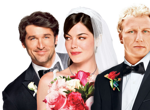 Wer heiratet jetzt wen? Auf jeden Fall steht da eine Frau zwischen zwei Männern: Patrick Dempsey; Michelle Monaghan; Kevin McKidd. Bild: Sender /Sony
