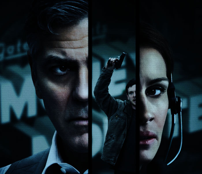 George Clooney; Jack O'Connell; Julia Roberts. Bild: Sender / Sony Pictures