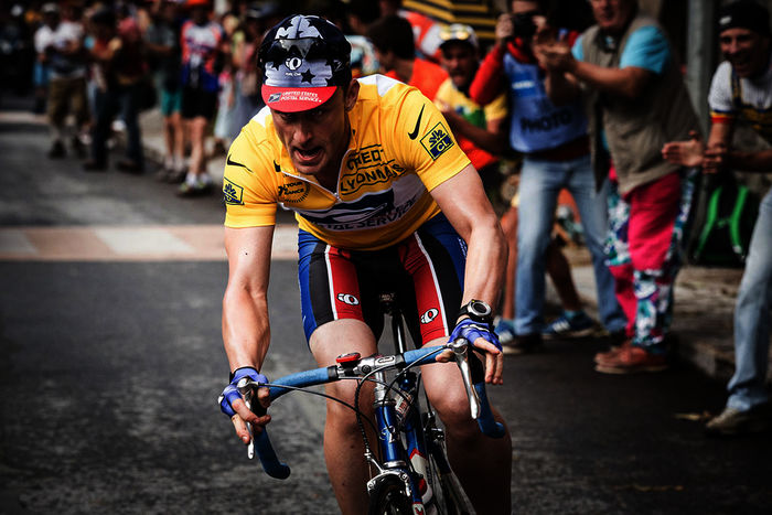 Lance Armstrong (Ben Foster), siebenfacher Gewinner der Tour de France. Bild: Sender / ZDF / Studiocanal / Larry Horricks