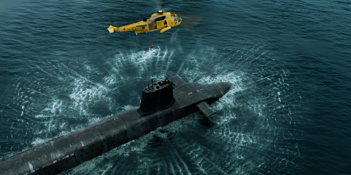 Vigil - Tod auf hoher See: Das Atom-U-Boot "HMS Vigil" ist auf Patrouille und taucht nur ganz kurz auf, um eine Polizistin an Bord zu nehmen. Bild: Sender / ZDF / WORLD PRODUCTIONS LTD. MMXXI