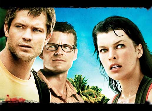 Cliff (Steve Zahn) und Cydney Anderson (Milla Jovovich) sind frisch verheiratet und verbringen ihre Flitterwochen auf einer nahezu menschenleeren hawaiianischen Insel. Bei einer Wanderung treffen sie auf Nick (Timothy Olyphant), der auf dem Weg zu seiner Freundin ist. Bild: Sender