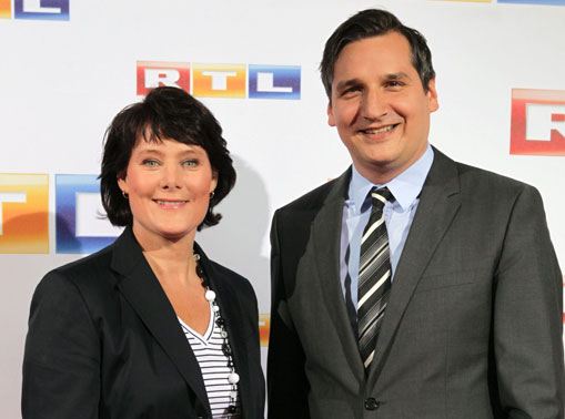 Anke Schäferkordt und Oliver Schablitzki. Bild: RTL