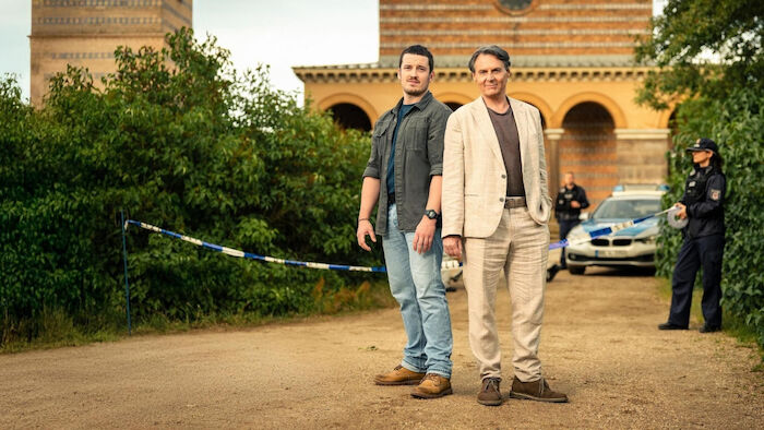 Haveltod - Ein Potsdam-Krimi: Felix Kreutzer (Gregor Weber) und Wolfgang Bahro (Armin Weber ). Bild: Sender/RTL