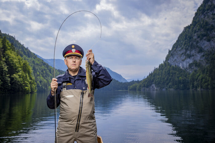 Der letzte Saibling:  Franz Gasperlmaier (Johannes Silberschneider). Bild: Sender / ServusTV / Neumayr / Christian Leopold 