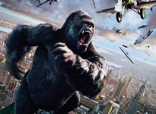 Eine Gruppe von abenteuerlustigen Filmemachern macht sich auf den Weg zur einer geheimnisvollen Insel, um dort einen Film zu drehen - und um der Legende des Riesenaffen Kong auf den Grund zu gehen. Bild: Sender / Universal Pictures