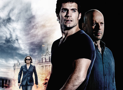 Sigourney Weaver (CIA-Agentin Jean Carrack), Henry Cavill (Will Shaw), Bruce Willis (Martin). Bild: Sender / Telemünchen