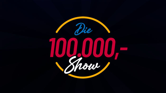 Die 100.000 Mark Show: Logo, 2022. Bild: Sender/RTL