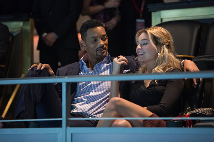 Will Smith und Margot Robbie in „Focus“. Bild: Sender / Warner Bros 