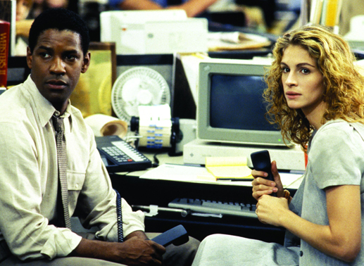 Julia Roberts und Denzel Washington und eine brisante Akte. Bild: Sender