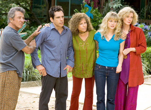 Die ganze Familie: Dustin Hoffman, Ben Stiller, Barbra Streisand, Teri Polo, Blythe Danner. Bild: Sender