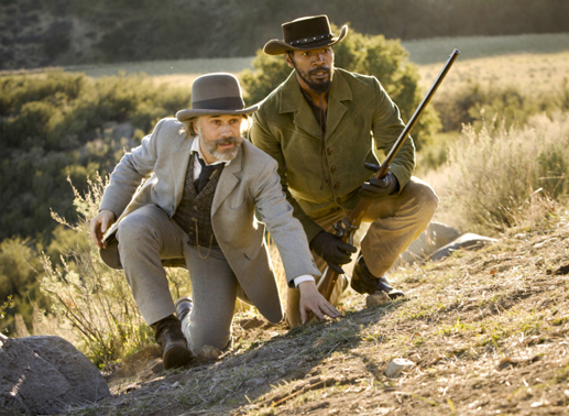 Dr. King Schultz (Christoph Waltz, l.) und Django (Jamie Foxx, r.). Bild: Sender/Sony