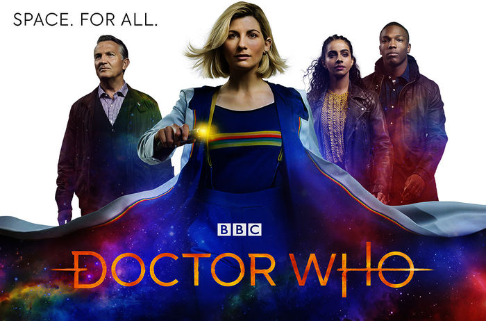 Doctor Who: Graham (Bradley Walsh), The Doctor (Jodie Whittaker), Yaz (Mandip Gill), Ryan (Tosin Cole). Bild: Sender / WDR / BBC Studio 